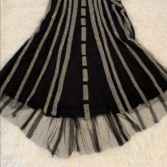 Glitterati beaded black gown GL 220 black/silver mermaid gown,2, glamour, chic - Picture 5 of 8